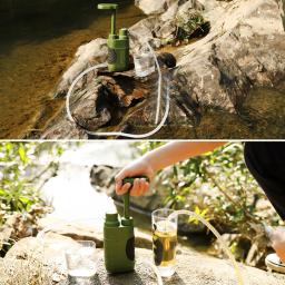 Filtro de água ao ar livre purificador de água sistema filtragem portátil acampamento suprimentos de emergência água potável filtragem ferramenta sobrevivência - Image 5