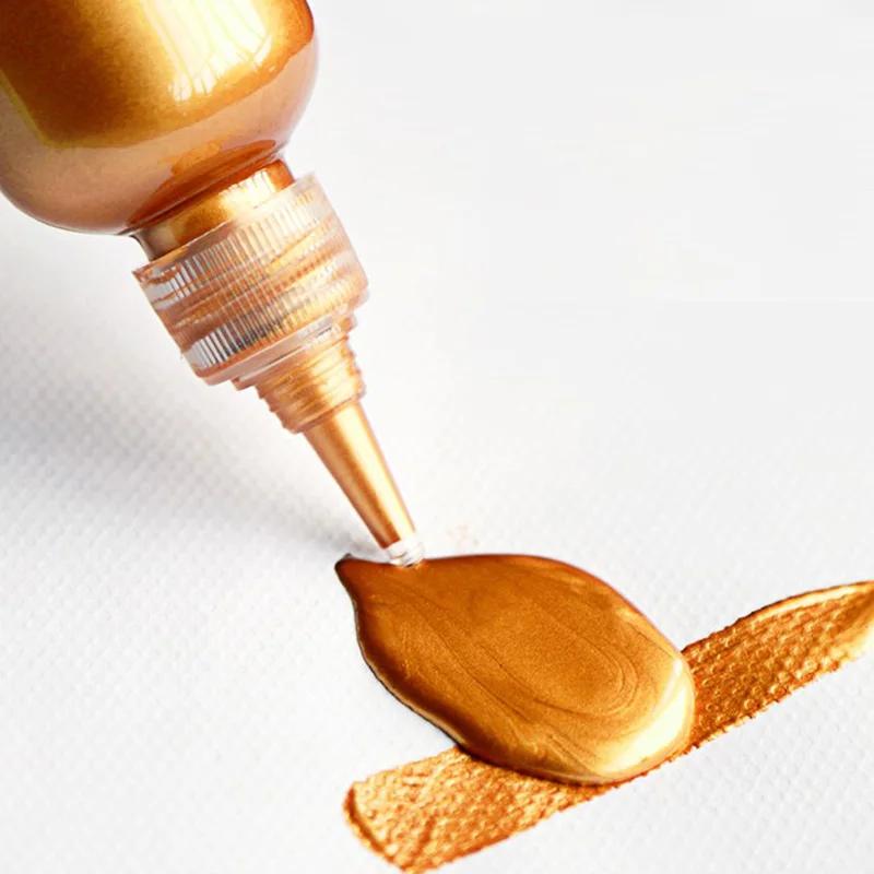 A pintura acrílica metálica impermeável, pigmentos do ouro, DIY pintou pigmentos, não desvaneceu-se, 60ml - Image 1