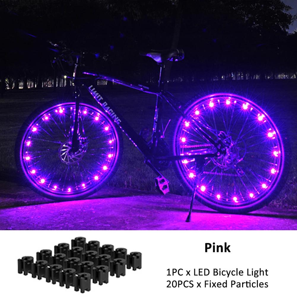 Roda de bicicleta luzes led quadro de bicicleta de montanha luzes de decoração luzes de bicicleta falou noite andar luzes de roda de bicicleta válvula lâmpada - Image 1