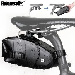 Rhinowalk-Saco De Sela De Bicicleta, 100% Impermeável, Reflexivo Saco Do Assento Traseiro para MTB Road Bike, Acessórios Quadro, 1.2L - Image 1
