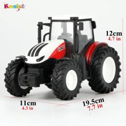 Rc trator reboque com led farol fazenda brinquedos 2.4ghz 1/24 controle remoto caminhão do carro simulador de agricultura para crianças menino presente - Image 3