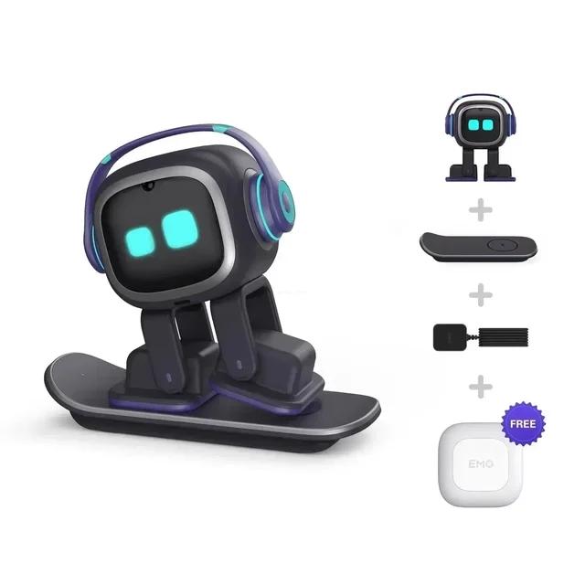 Emo robô pet emopet companheiro inteligente ai comunicação emocional futuro robô de voz para casa brinquedos de mesa crianças presente natal