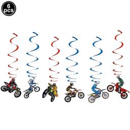 Motocicleta temática festa de aniversário decoração para meninos, sujeira bike, bolo toppers, banner, balão, feliz aniversário, festa suprimentos - Image 4