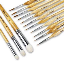 Miniatura Pincéis Conjunto, Premium Cabra Cabelo, Escovas Secas para Modelo de Pintura, Kit Drybrush abobadado para Modelos em Escala e Miniaturas - Image 1