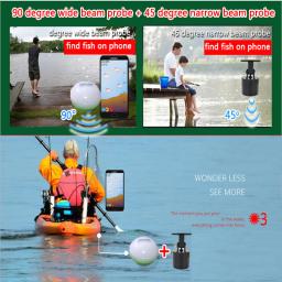 Portátil Bluetooth Fish Finder, ecosonda sem fio, sensor Sonar, profundidade Fishfinder para lago e pesca marítima, IOS e Android - Image 5