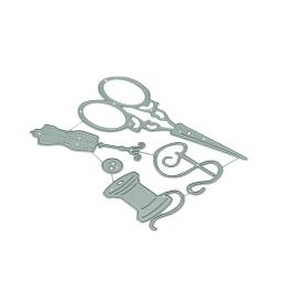 Corte de metal morrer conjunto tesoura agulha padrão punch cortes estêncil para cartão de saudação artesanal clipart scrapbook decoração fornecimento - Image 3