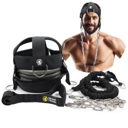 Arnês de pescoço e cabeça para levantamento de peso, treinamento com bandas de resistência, âncora porta e corrente, treino muscular gama completa - Image 1