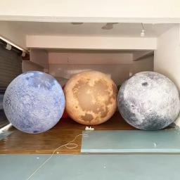 Planeta inflável lua pvc modelo decorações de festa de aniversário suprimentos loja promoção gigante balão pvc impressão - Image 1