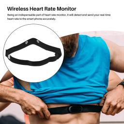 Correia no peito para Polar Wahoo Garmin, esportes sem fio, monitor de freqüência cardíaca, preto - Image 4