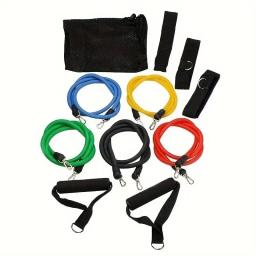 Conjunto de bandas de resistência elástica, equipamentos de fitness portátil, tornozelo cinta, expansor peito, conjunto de 11 peças - Image 5