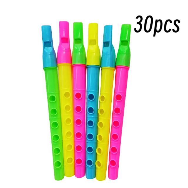 Flauta Plástica Colorida para Crianças - Instrumento Musical Educativo Ideal para Carnaval e Presentes de Natal