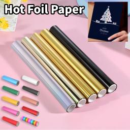 Folha de transferência de calor holográfica Rolls, rolo de papel Hot Stamping, uso com laminador T-Shirts cartão, artesanato DIY, 5m - Image 1