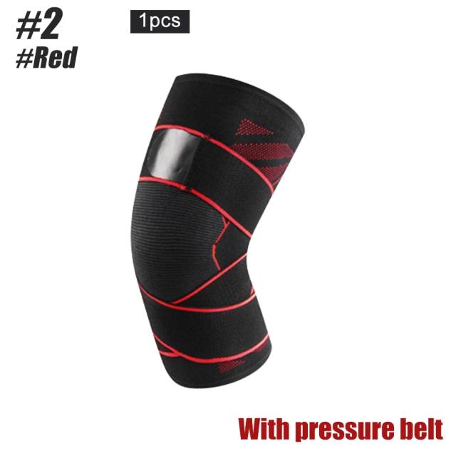 Joelheira de Compressão Esportiva Ajustável para Trabalho e Atividades como Vôlei, Corrida e Ciclismo - Protetor de Patela, 1 Peça
