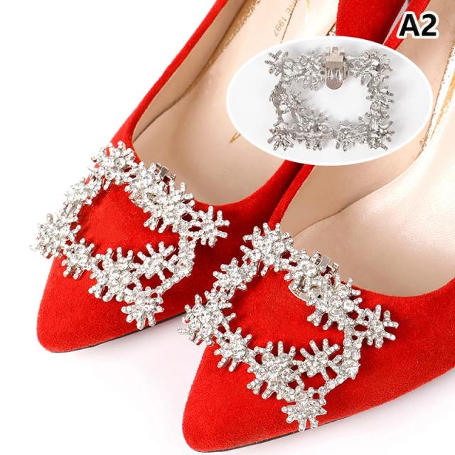 Sapatos de Metal Destacáveis para Mulheres - Clipe Decorativo para Acessórios de Salto Alto e Jóias de Casamento