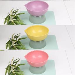 Alimentador elevado para animais de estimação com suporte Fibra de bambu Tigelas criativas de comida e água Alimentador de gatos e cães - Image 6