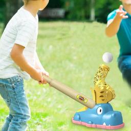 Lançador de beisebol e brinquedo para crianças, treinamento de beisebol ao ar livre, 1 máquina pop up pitching 6 bolas de beisebol - Image 5