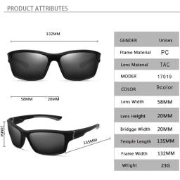Óculos polarizados para homens e mulheres, óculos de esportes ao ar livre, googles protetores, lentes da moda, óculos de sol, UV400, óculos para condução, novo - Image 6