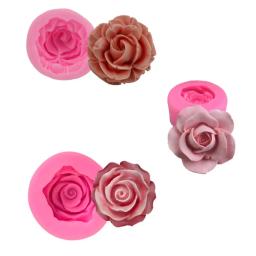 1pc flor flor rosa forma silicone diy 3d bolo molde fondant sabão cupcake doces chocolate geléia decoração ferramenta de cozimento moldes - Image 3
