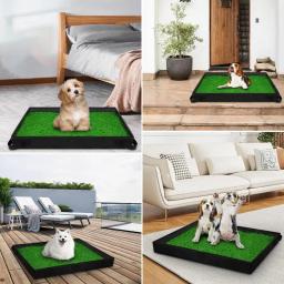 Tapete Potty Grass para Pet Training, Grama artificial para cães, Bandeja dobrável, Relva do banheiro, Cão pequeno, Treinamento de Xixi em casa - Image 4