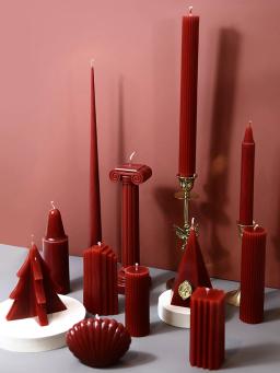 Vela retro artesanal da aromaterapia para a decoração home, vermelho do vinho europeu, ornamento alienígena do casamento, projeto romântico, original - Image 2