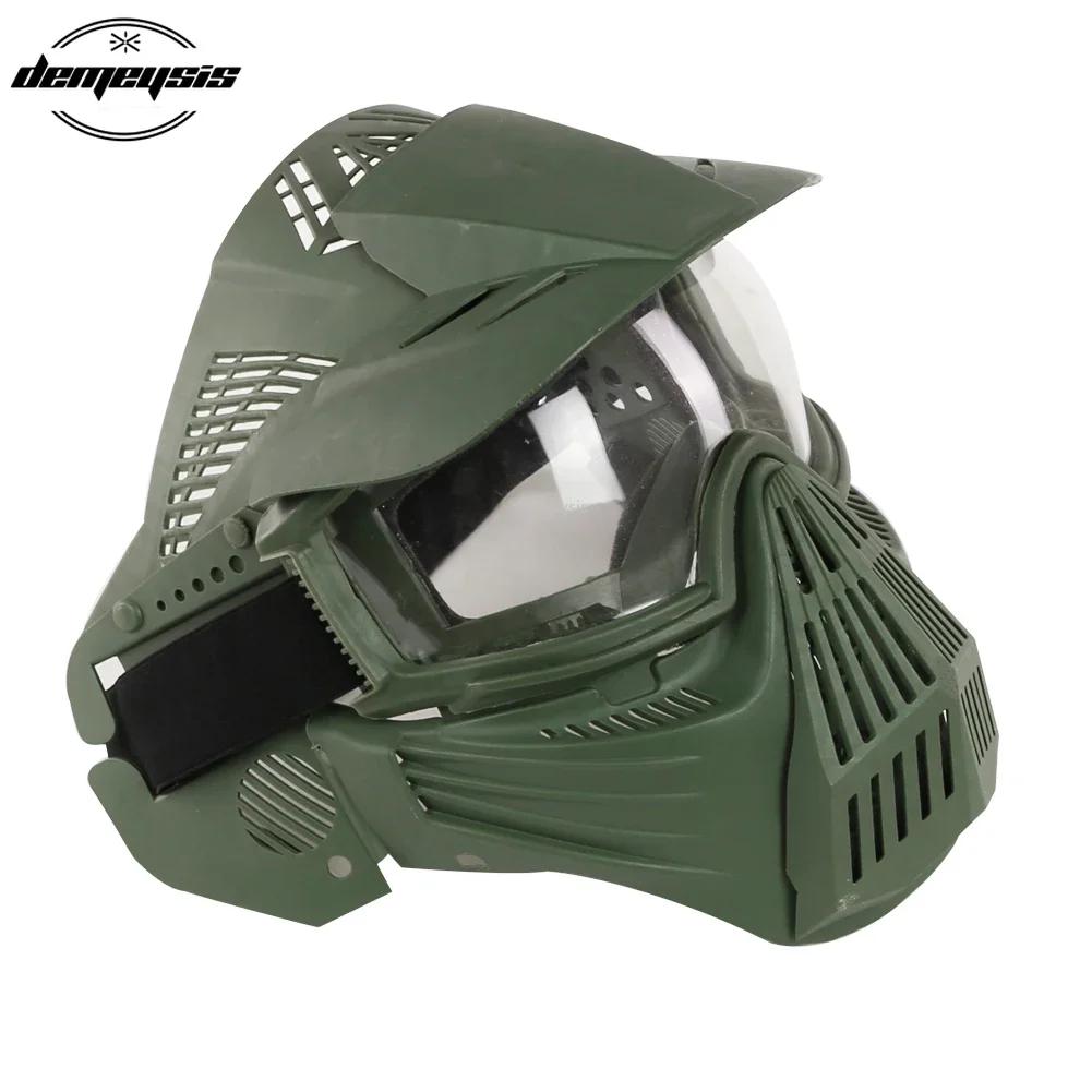 Máscara Facial Completa Tática com Lente, Caça, Airsoft, Paintball, Jogo CS, Olhos, Protetores, Táticas - Image 1