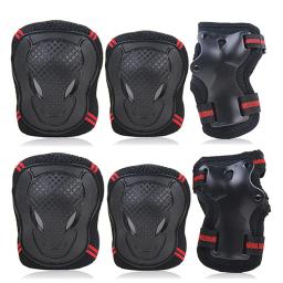 Cotovelo e joelheiras para crianças e adultos, protetor de patinação, skate, bicicleta esportes equipamento de proteção, montando rolo, protetor de pulso, 6pcs por conjunto - Image 2