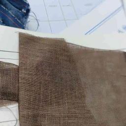 Tecido de linho puro orgânico natural por metro, camisa fina da marinha, vestuário para mulheres, 17x21s, 125g - Image 4
