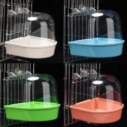 Pendurado Cubo De Banho Do Pássaro, Banheira De Papagaios, Caixa De Chuveiro, Gaiola Acessório para Little Bird Canary Budgerigar Lovebird Calopsita - Image 2