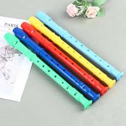 8 buracos gravador de plástico longo flauta instrumento de sopro colorido crianças presente flauta para clarinete iniciante flauta vento - Image 1
