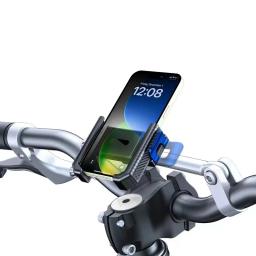 Motocicleta guiador suporte do telefone móvel, suporte de bicicleta, bicicleta Phone Mount Clip, suporte GPS, suporte à prova de choque para 4.5-7.0 "telefones - Image 6