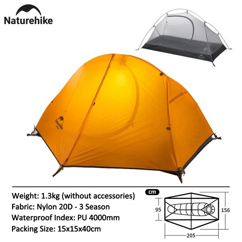 Naturehike barraca de ciclismo para 1 pessoa, 20d, ultraleve, à prova d'água, 4 estações, camada dupla, barraca de pesca, acampamento ao ar livre - Image 1
