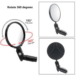 Espelho Retrovisor de Bicicleta Universal, Ajustável Girar, Ângulo Largo, Guiador de Ciclismo, Vista Traseira para MTB, Acessórios de Road Bike, 1 Pc, 2Pcs - Image 2