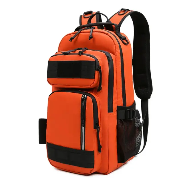 Mochila Outdoor para Camping e Montanhismo: Ideal para Homens em Trekking, Caminhadas e Aventura com Compartimento para Isca e Equipamentos de Pesca