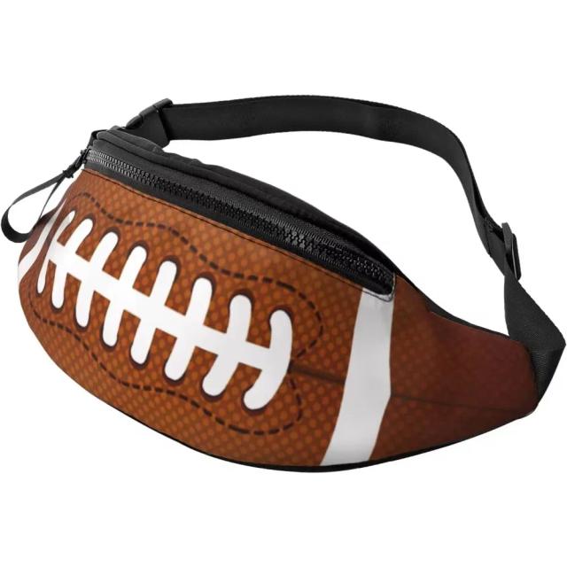 Fanny Packs de Futebol Americano: Bolso de Cintura Ajustável para Viagens e Esportes Adultos