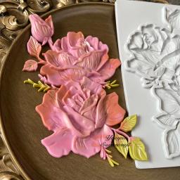 Molde De Gesso De Resina Epóxi De Silicone Flor, Molde Do Bolo, Moldes Fondant, Ferramentas De Decoração Do Bolo, Moldes De Silicone DIY - Image 3