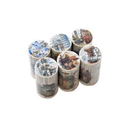 Fita adesiva decorativa de papel adesiva, uma jornada de relíquias série, bonito, adorável, 6pcs por lote - Image 5