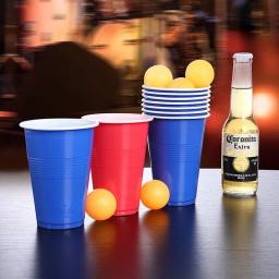 12/24 copos de cerveja pong conjunto beber copo jogo de tabuleiro festa em casa copos de plástico reutilizáveis copos vermelhos jogar jogos de mesa festa bar suprimentos - Image 4