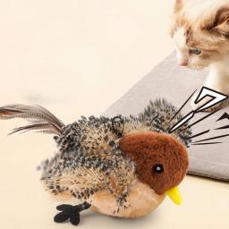 Brinquedo interativo do pássaro do luxuoso para gatos, asas batendo, controle remoto, caça instintos, caça - Image 4