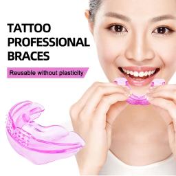 Protetor de dentes dentais transparentes Bandejas bucais Bruxismo para maquiagem permanente Lábios, Ferramentas de tatuagem, Proteção de fornecimento 1pc - Image 1