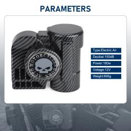 Chifre de caracol poderoso super alto para carro, chifre de ar elétrico compacto de tom duplo para o iate e barco do caminhão da motocicleta Harley, 12V, 150DB - Image 5