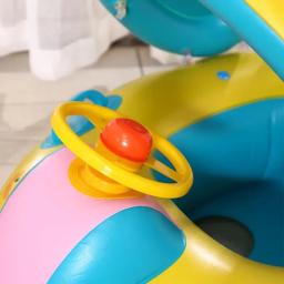Anel de natação infantil de pvc com guarda-sol, brinquedo aquático inflável, flutuador de piscina, 1 peça - Image 3