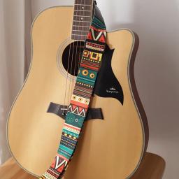 Correia de guitarra ajustável para guitarra elétrica acústica baixo acessórios musicais poliéster cinto de guitarra individual - Image 3