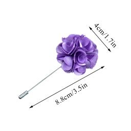 1 pc broches masculinos floral lapela pino para terno longo neddle tecido flor broche pinos para casamento moda padrinhos jóias - Image 3