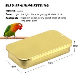 1 pc alimentador de alimentação de aves handheld mini caixa de alimentação várias cores pássaro treinamento alimentos jar pássaro crescimento brinquedo interativo - Image 4
