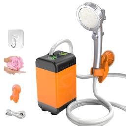 Tomshoo-chuveiro portátil para camping, chuveiro de viagem, chuveiro portátil para a cabeça, bomba de água ao ar livre, caminhadas, bicicleta, lavagem de carro - Image 1