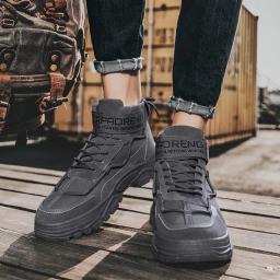 Botas de caminhada altas masculinas, antiderrapante, trekking ao ar livre, botas militares táticas, protetor de tornozelo, camping, escalada, ciclismo, sapatos de trabalho - Image 4