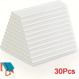 Esplb-cola varas 7mm x 150mm, hot melt cola varas, artesanato transparente, ferramentas de reparo manual, diy, arte, acessórios de liga, 30 pcs/set - Image 1