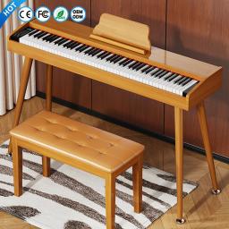 Piano vertical profissional com 88 teclas ponderadas, piano digital eletrônico elétrico, instrumento musical portátil, estilo novo chinês - Image 1