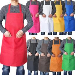 Avental de cozinha para a mulher homem chef garçom café loja cabeleireiro casais avental de presente personalizado babadores avental liso - Image 1