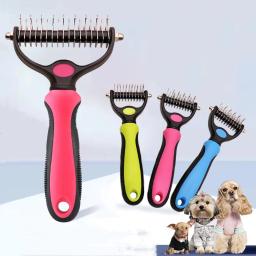 Pente de Depilação Dupla Face, Pet Knot Comb, Multi Funcional, Desbaste, Cabelo Liso, Casa, Gato e Cão, Produtos de Limpeza de Beleza - Image 1